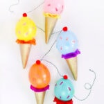 DIY Ice Cream Party Garland, perfect for any dessert themed party! Delineate Your Dwelling