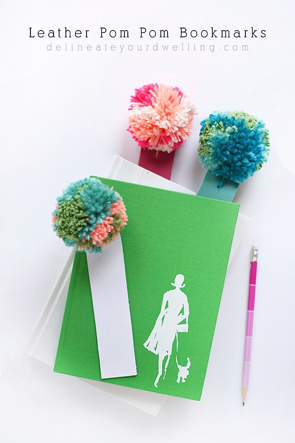 DIY-Leather-Pom-Pom-Bookmarks