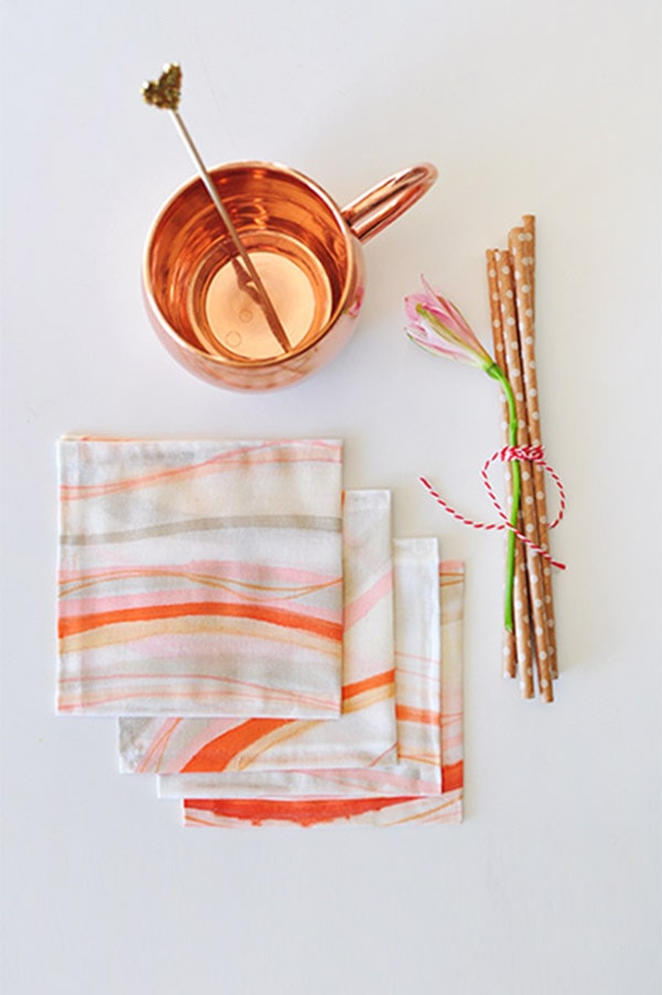 DIY Hand Painted Napkins Delineate Your Dwelling