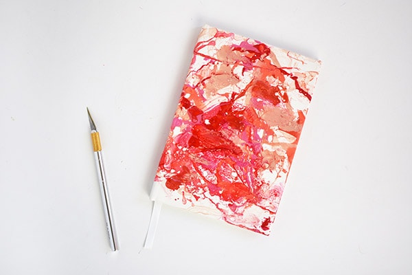 Marbled Heart Notebook step 3