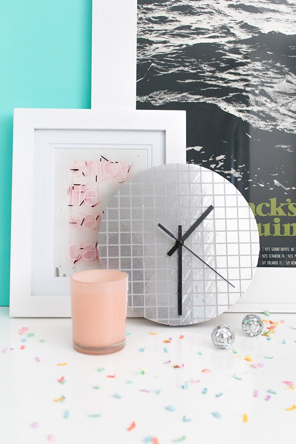 diy-disco-ball-clock-white