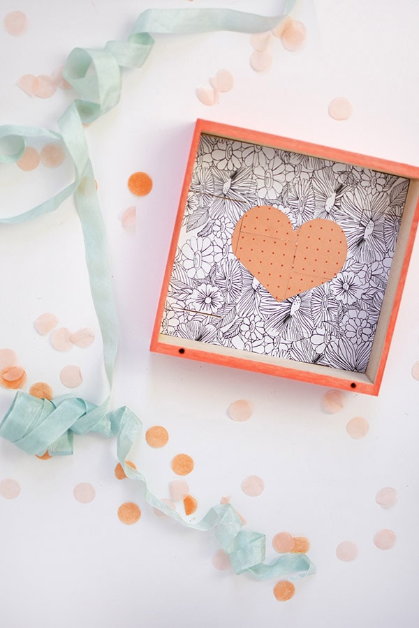 Create fun Square Mosaic Heart Puzzle DIY 