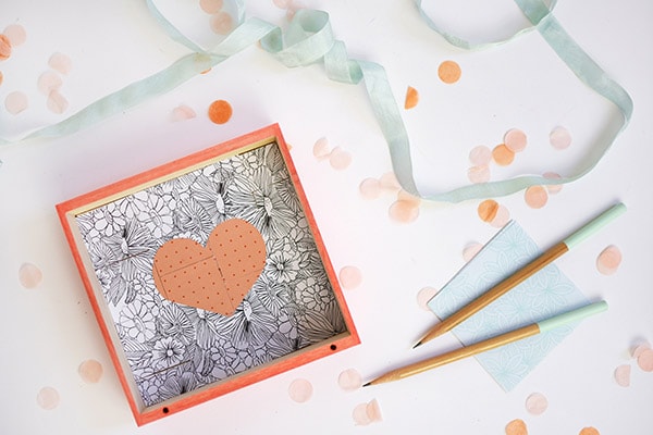 Create fun Square Mosaic Heart Puzzle DIY 