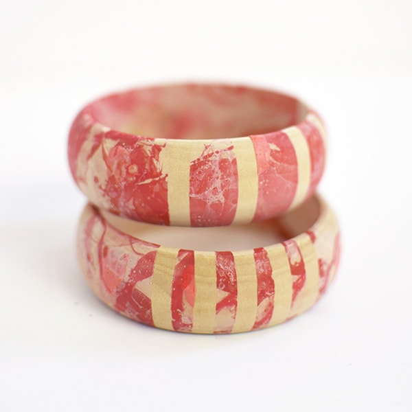 DIY Marbled Bracelets