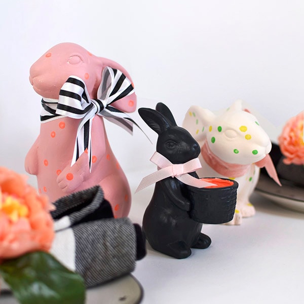 Polka Dot Spring Bunny Centerpieces