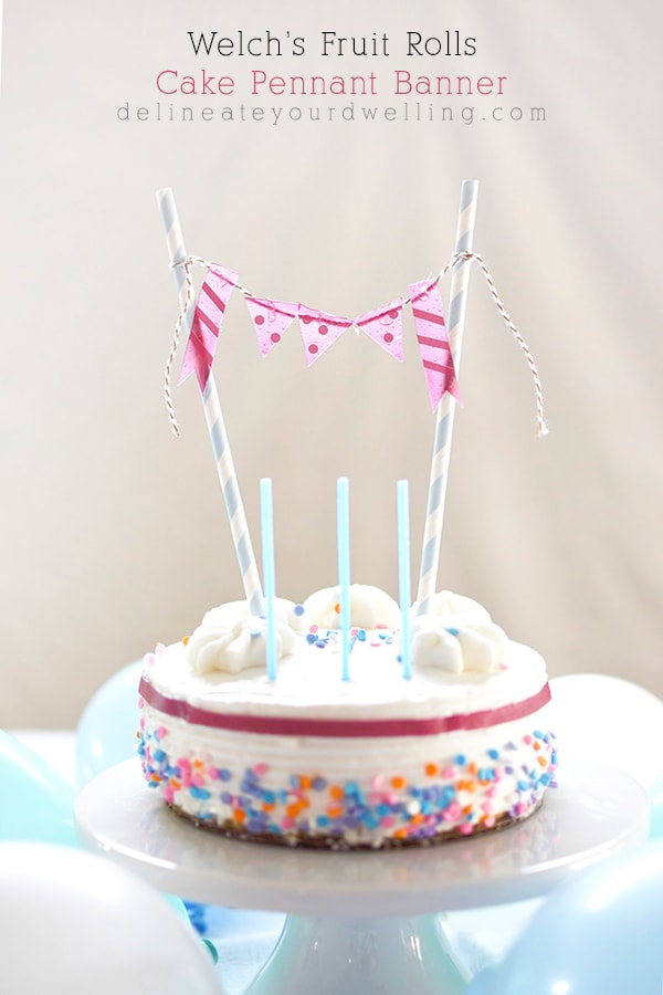 Create an Edible Cake Pennant Banner - Delineate Your Dwelling