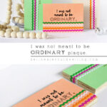 DIY I was not meant to be Ordinary Plaque, Delineate Your Dwelling