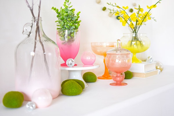 Colorful DIY Spring Vase Mantel Display, Delineate Your Dwelling