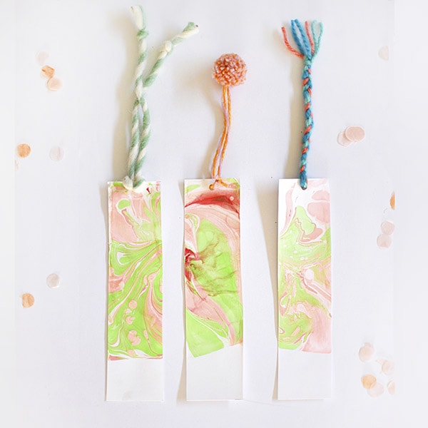 1 DIY Marbled Bookmarks