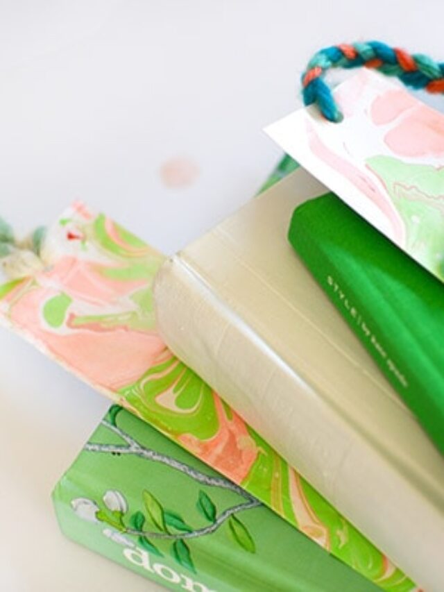 Marbled Bookmarks