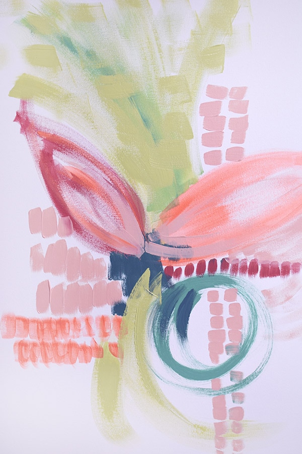 How to create an Abstract Flower art Painting! Step by step instructions on abstract art. Delineateyourdwelling.com