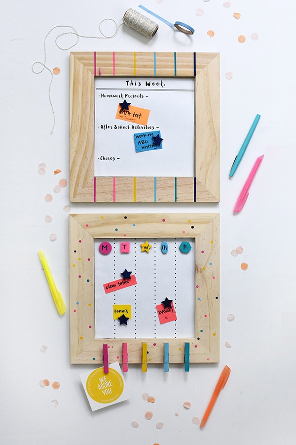 Wooden Frame Back to School Calendars