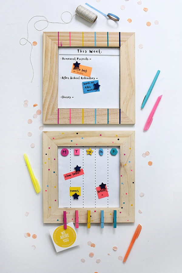 Wooden Frame Back to School Calendars