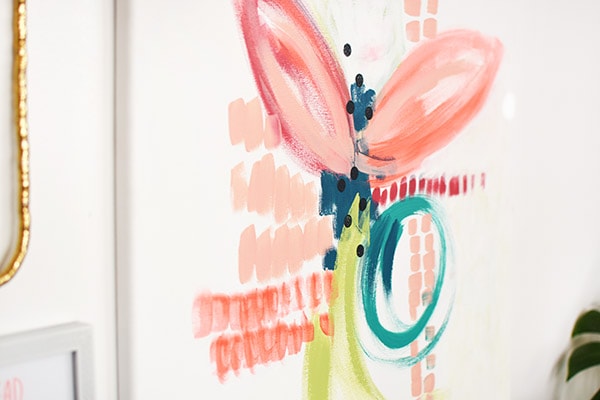 How to create an Abstract Flower art Painting! Step by step instructions on abstract art. Delineateyourdwelling.com