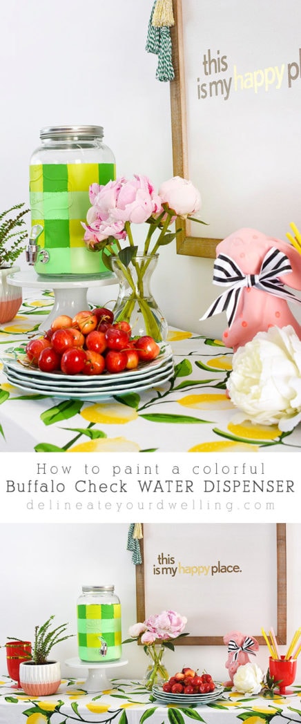 How to create a colorful Buffalo check water dispenser! Delineate Your Dwelling