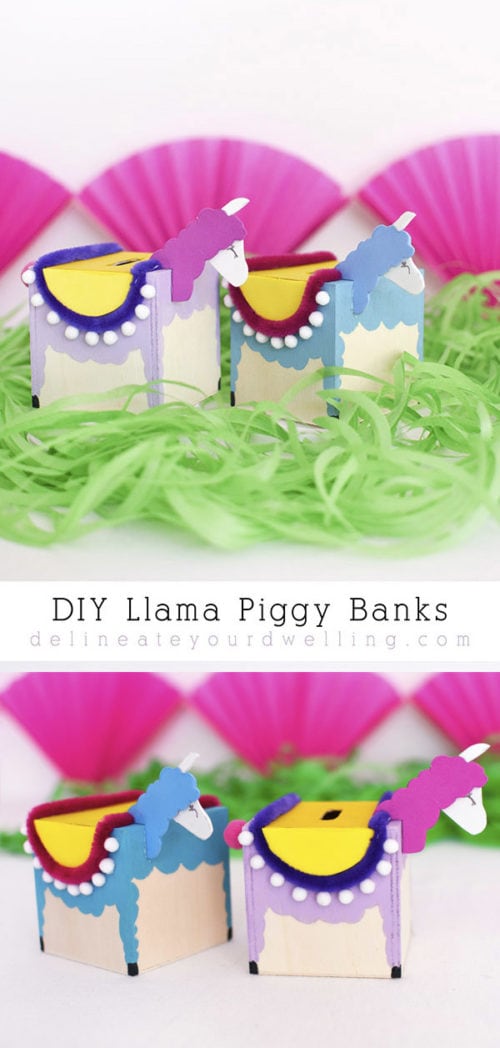 Such fun to make craft : DIY Llama Piggy Banks to save up all that spare change! Delineate Your Dwelling