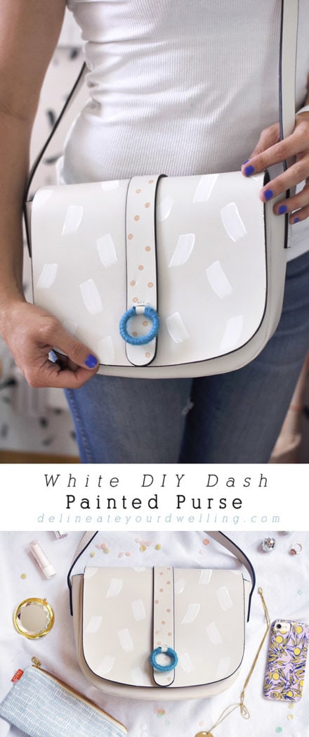 Simple Craft project, Painted Dash Purse DIY! Perfect for giving your old purse a new life. Delineate Your Dwelling