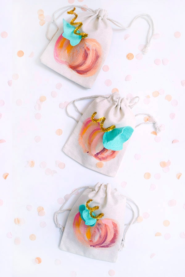 Painted Pumpkin Bags 