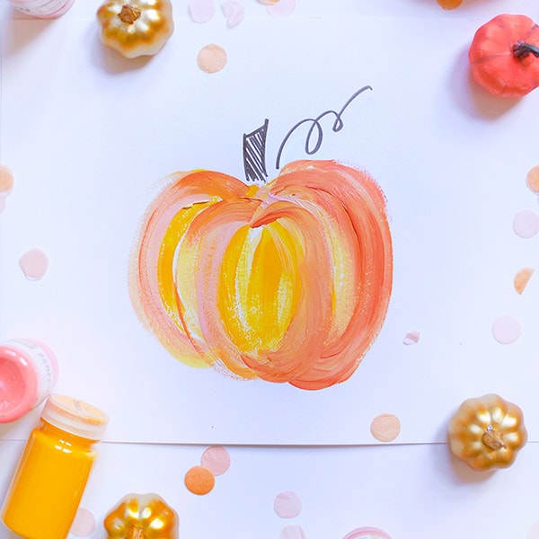 Tips to draw and paint a colorful Pumpkin