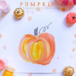 How to draw and paint a Colorful Painted Fall Pumpkin! Delineate Your Dwelling #paintpumpkin #drawpumpkin