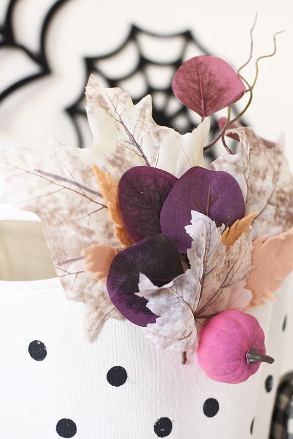 Colorful Fall Leaves Basket