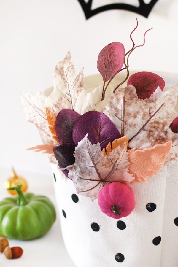 Colorful Leaves and Felt Fall Basket