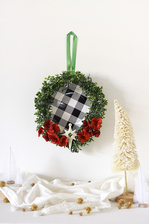 Buffalo Check holiday wreath 