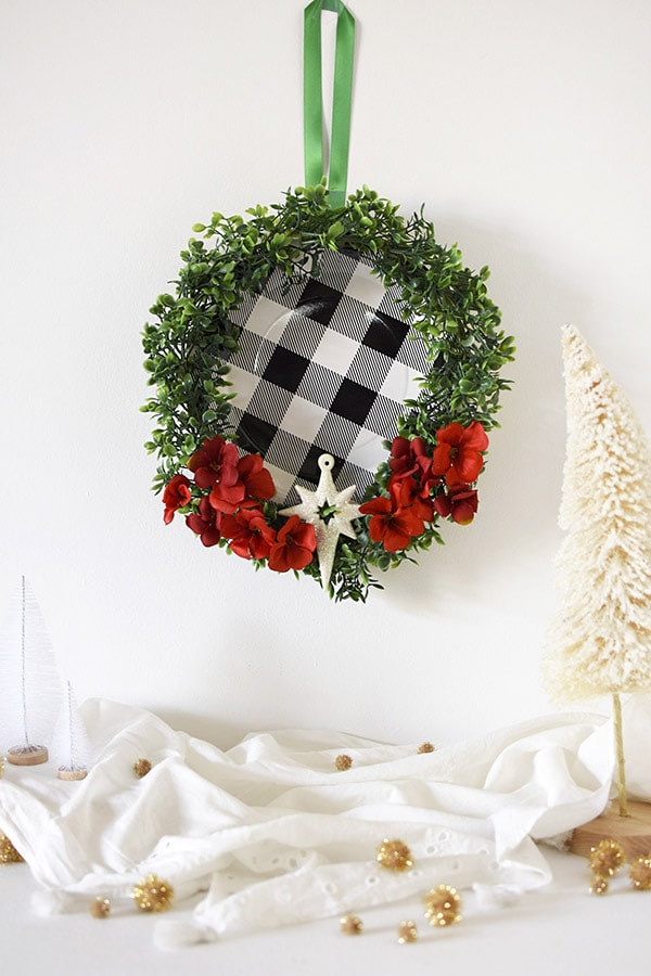 Black and White holiday wreath