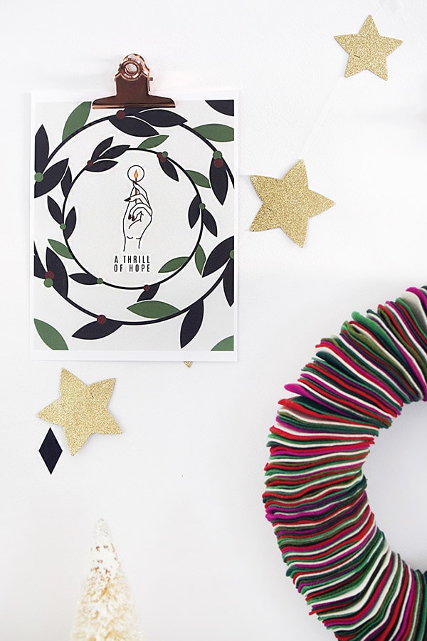 A Thrill of Hope graphic print