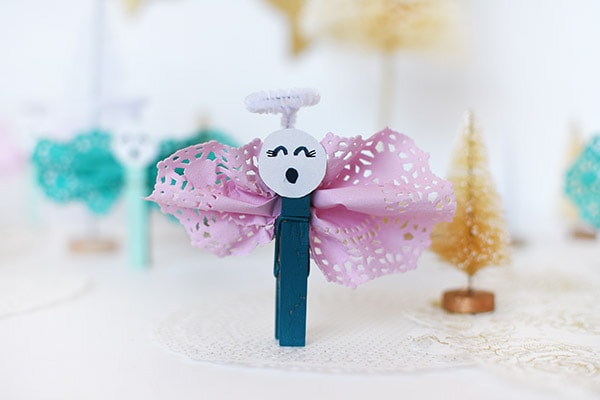 Fun to make Kid Christmas Clothespin Angel craft, Delineate Your Dwelling #kidchristmascraft