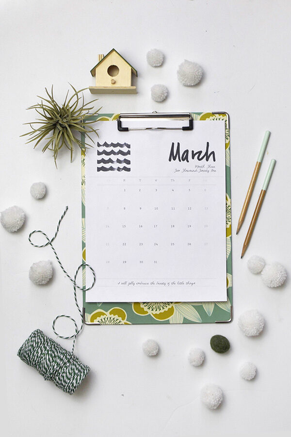 Free March 2021 Printable Calendar