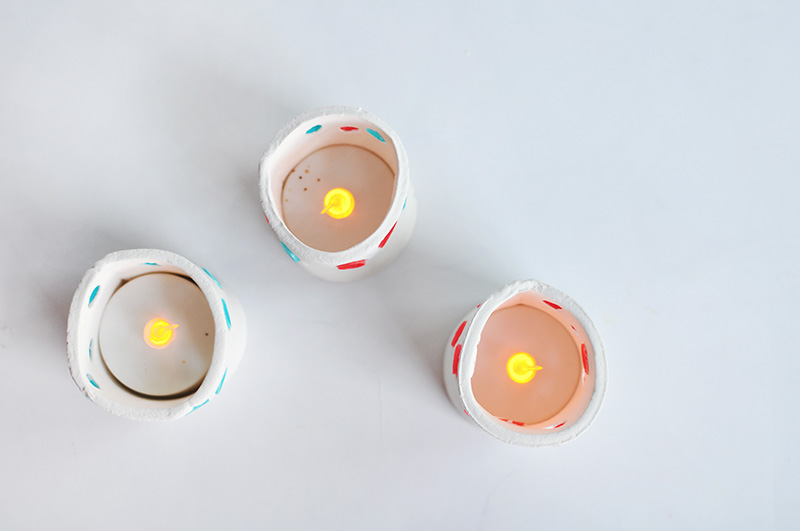 Battery candle flame