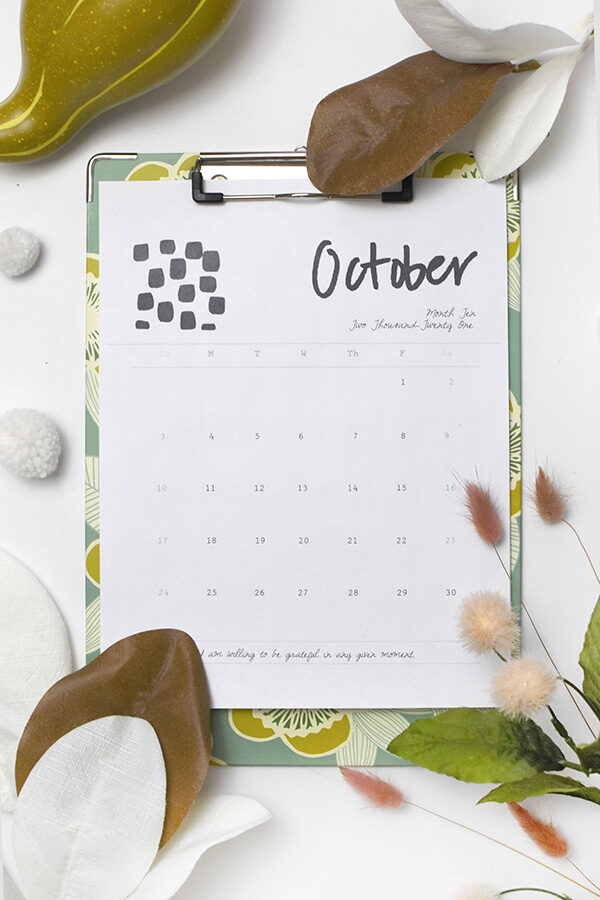 Free October 2021 Printable Calendar