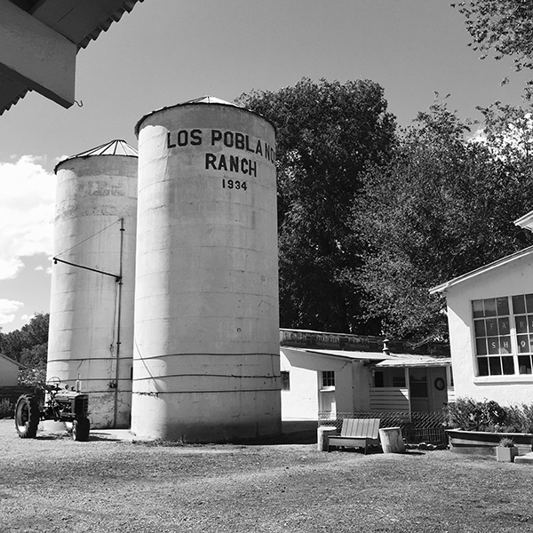 Los Poblanos Ranch black and white