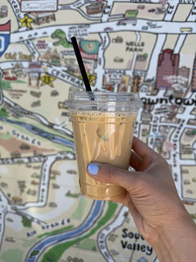ABQ Collective Amaretto Iced Latte