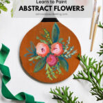 Painted Abstract Flowers on paddle