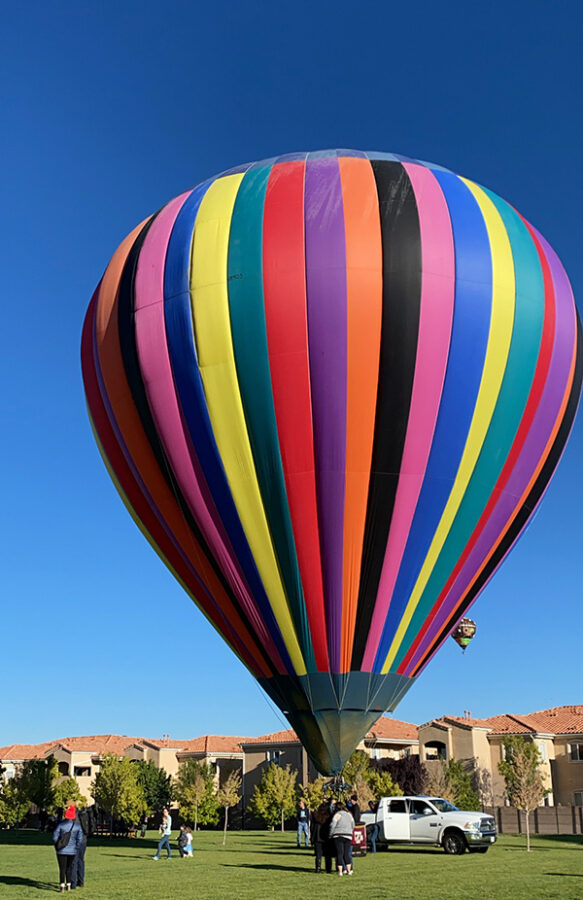 Striped Hot Air Balloon