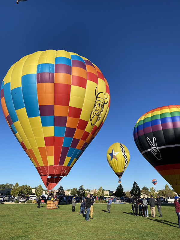 Brightly colored Hot Air Balloon