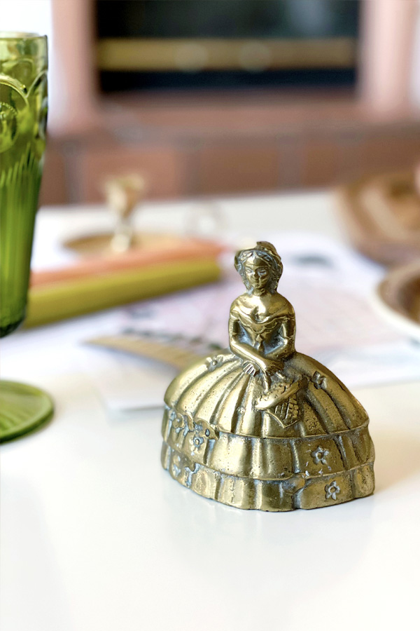Thrifted Brass Mary Bo Peep bell