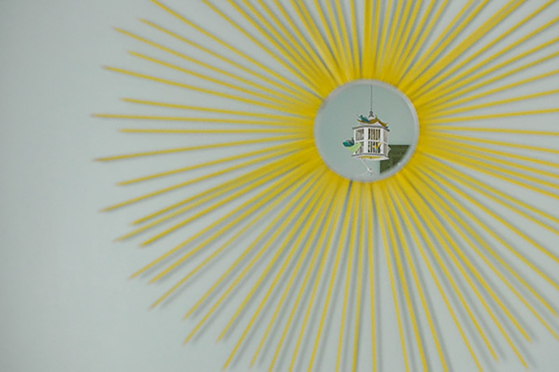 Yellow sunburst Mirror
