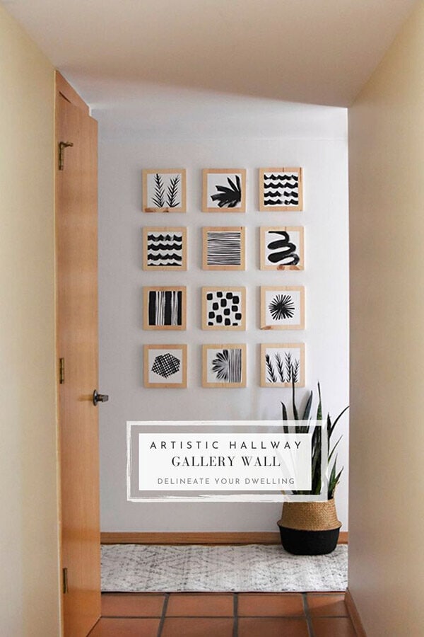 Artistic Hallway Gallery Wall