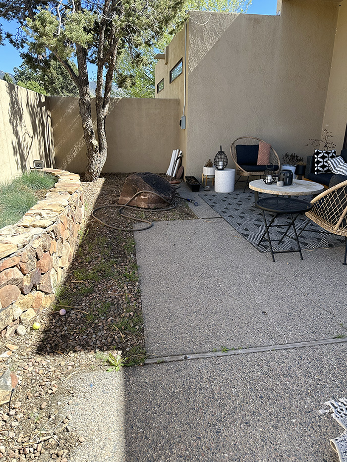 Concrete Patio before