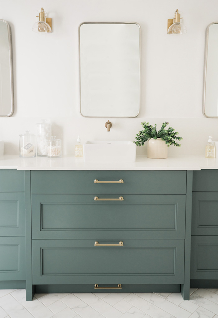 Teal Blue Bathroom vanity