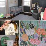 Baby Girl Nursery - Navy, pink, gray