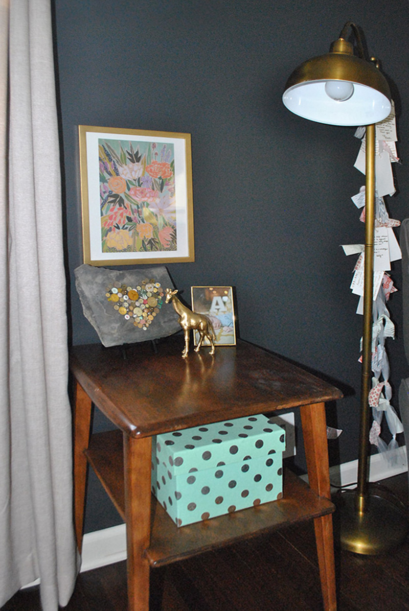 Gold floor lamp