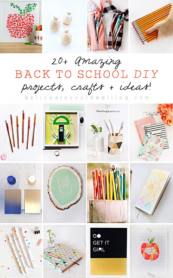 20 Amazing Back to School DIYs, craft projects and even some fun teacher gift ideas!