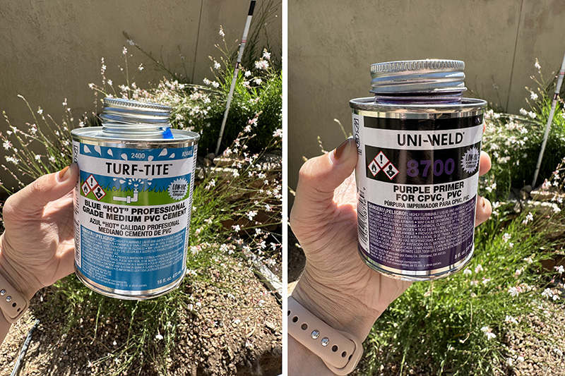 Irrigation primer and glue