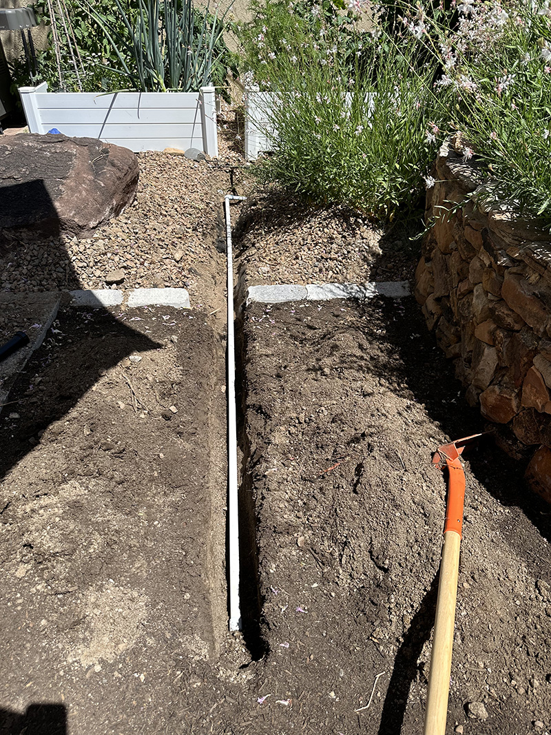 Connecting pipe to water source