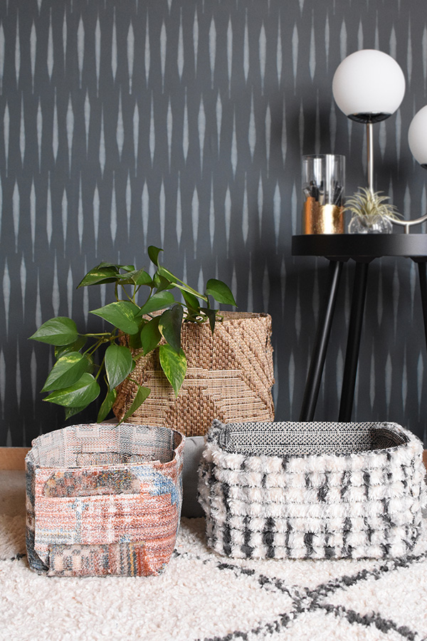 Three DIY Rug Baskets