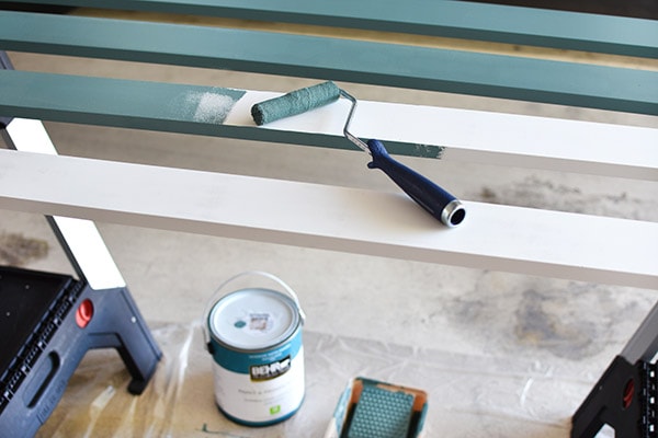 Bathroom Update-Behr-Step paint trim